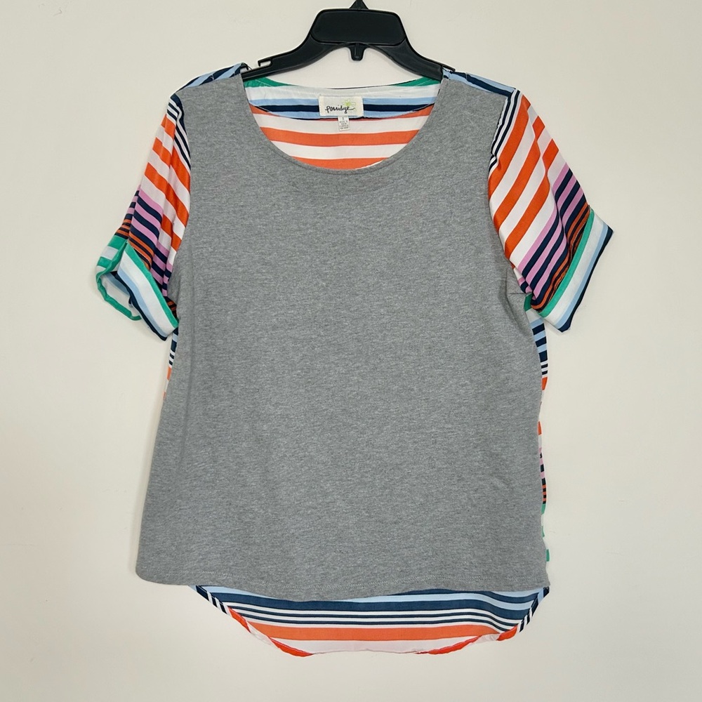 Anthropologie Porridge Mixed Media Top